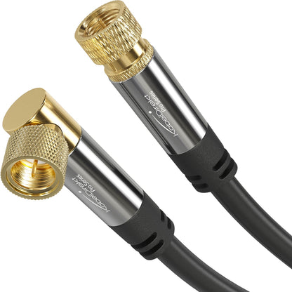 Digital Coaxial Audio Video Cable/Satellite Cable 1 x 90° angled for HDTV, DVB-T2, DVB-C, DVB-S