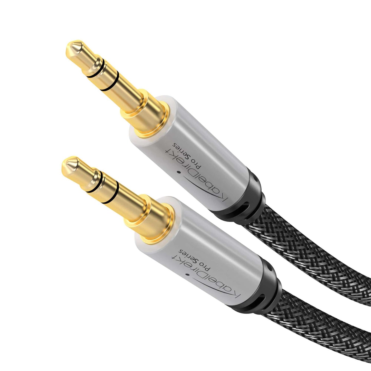Câble AUX & jack 3,5 mm - câble audio stéréo, enveloppe métallique quasi-indestructible, gaine en nylon anti-nœuds