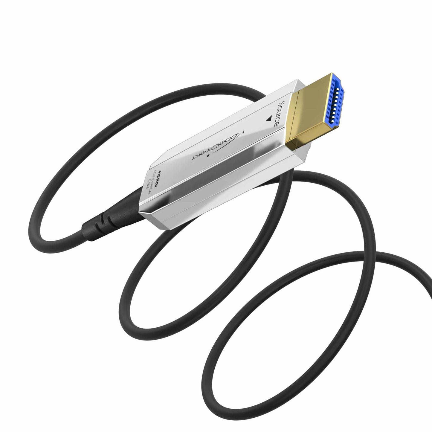 4K optisches High Speed HDMI 2.0 Kabel – 4K@60Hz, silber/schwarz, Lichtleiterkabel