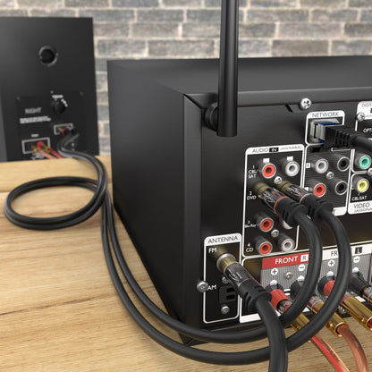 2 Cinch zu 2 Cinch Audio Kabel - für Verstärker, Stereoanlagen, HiFi Anlagen
