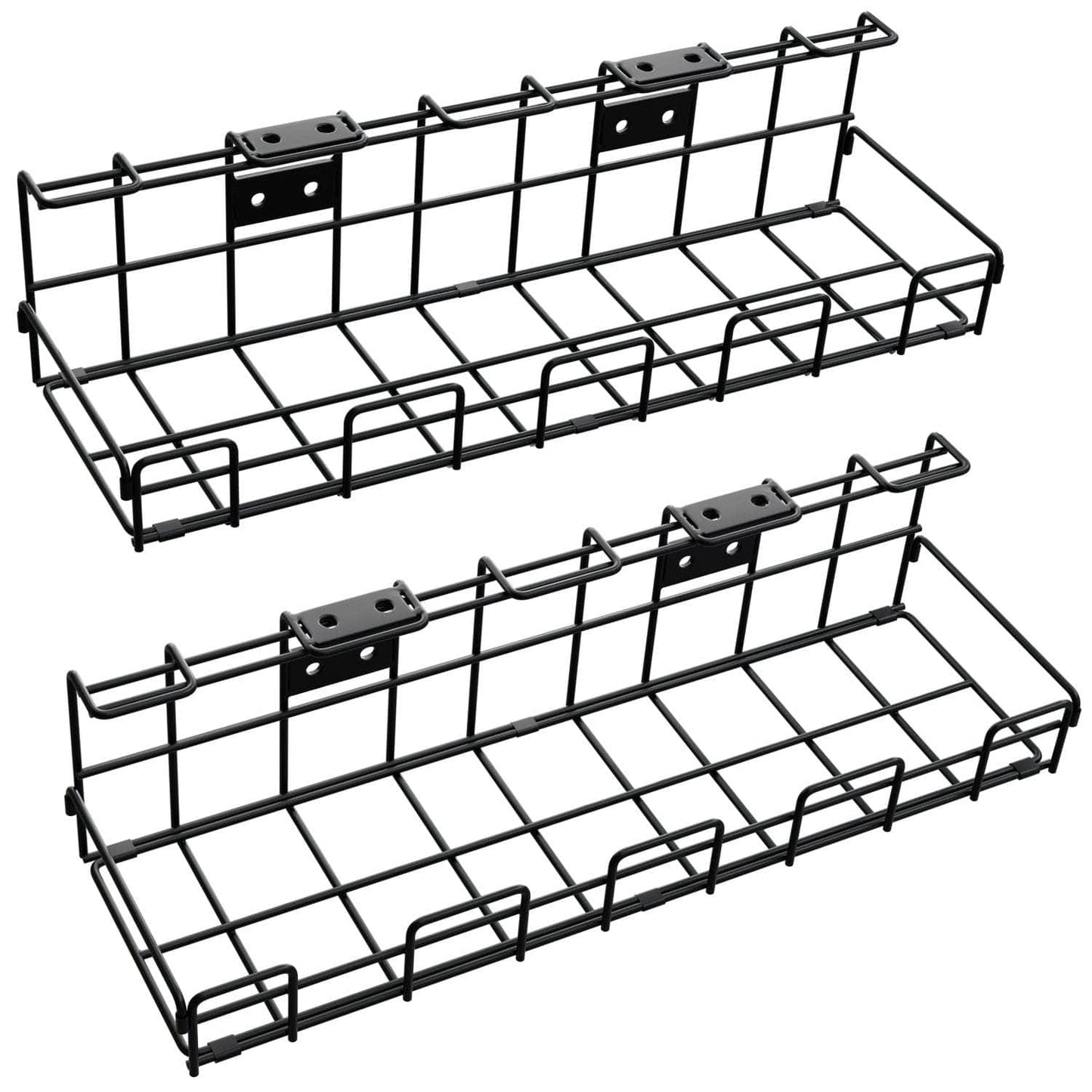 KD Essentials – Kabelkorb aus Metall, Größe L, schraubbar, 2er Set – Kabelhalterung & Kabelwanne