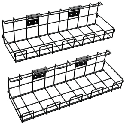 KD Essentials – Metal cable basket, twin pack – cable bracket and tray