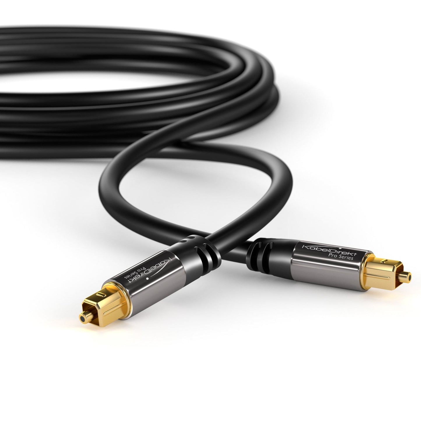 Toslink cable – digital optical audio cable for interference-free audio transmissions