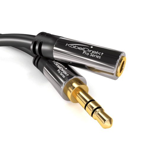 Cable audio estereo 2x RCA macho - Jack 3.5mm hembra 1.5 M Negro