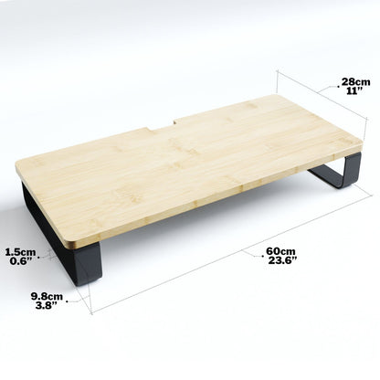 Monitorständer aus Bambus – Holztisch mit Metallbeinen von KD Essentials