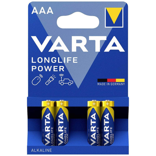 Varta Longlife Power AAA Micro Batterien (Alkali-Mangan - 1,5V) - 4 Stück